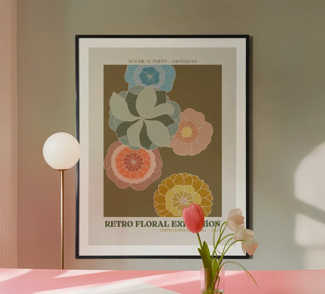 Retro Floral Exhibition No 05 poster da treechild