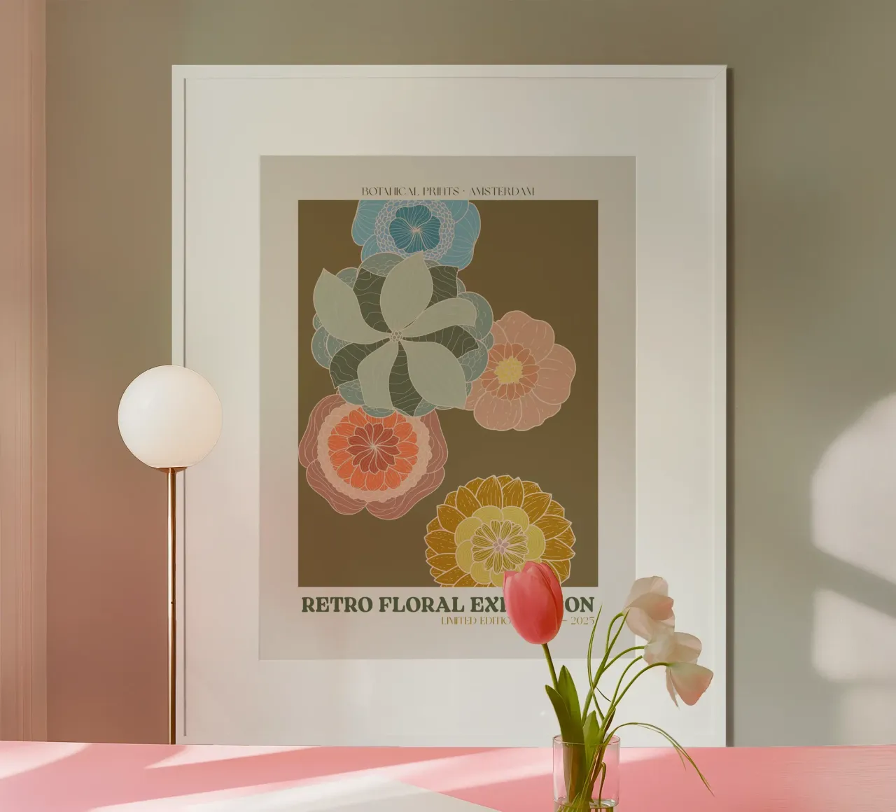 Retro Floral Exhibition No 05 poster da treechild