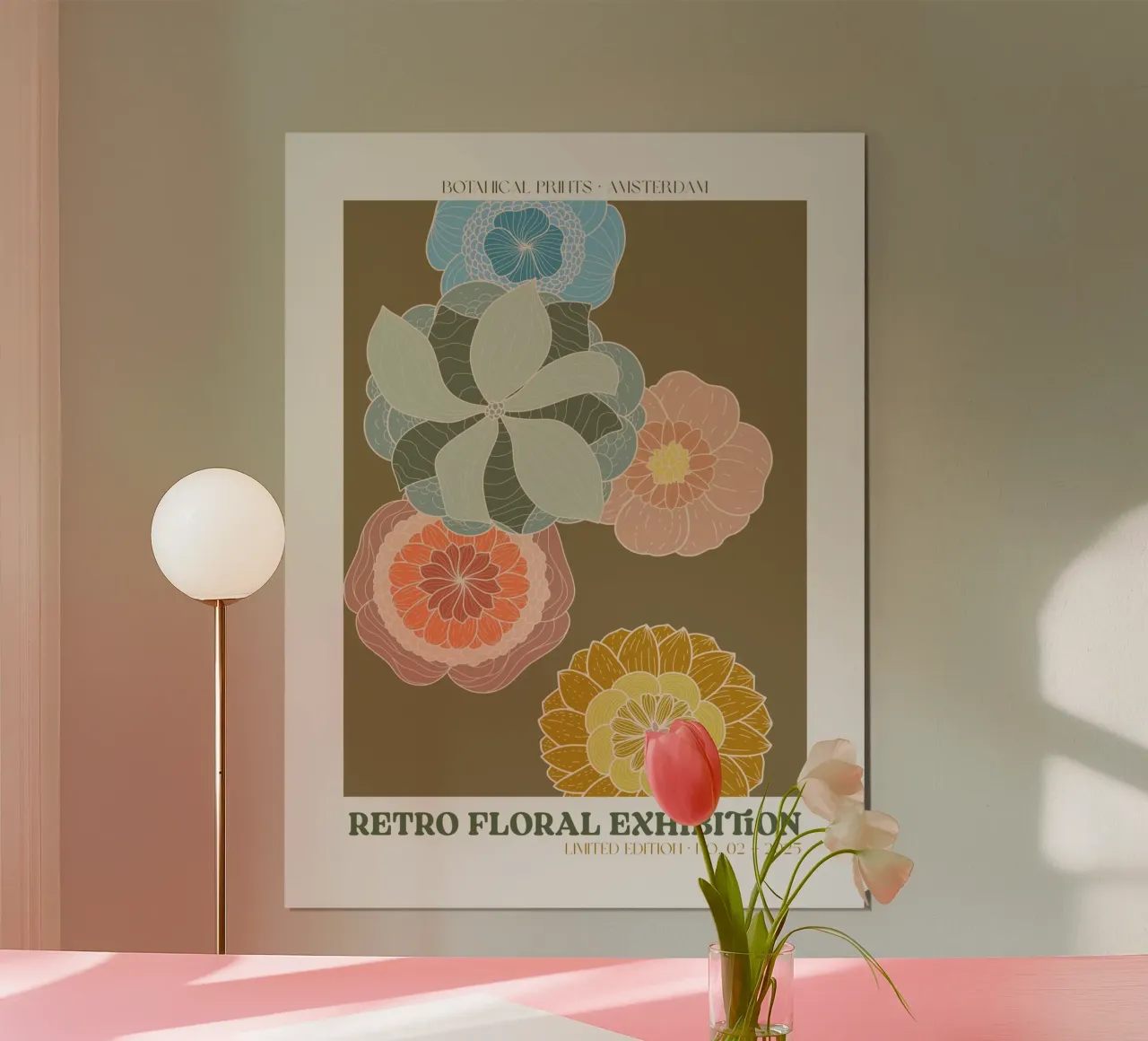 Retro Floral Exhibition No 05 poster da treechild