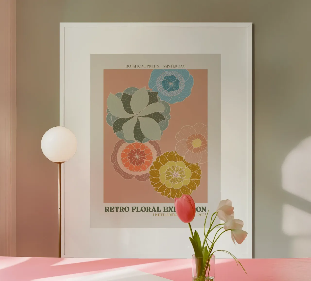 Retro Floral Exhibition No 06 poster da treechild