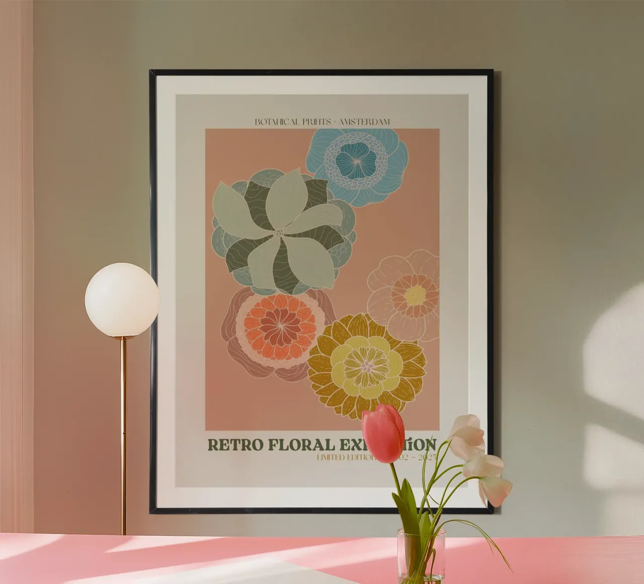 Retro Floral Exhibition No 06 poster da treechild