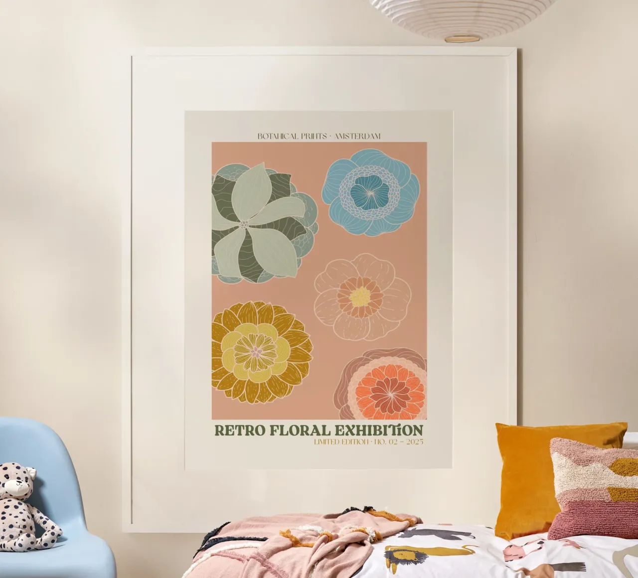 Retro Floral Exhibition No 07 poster da treechild