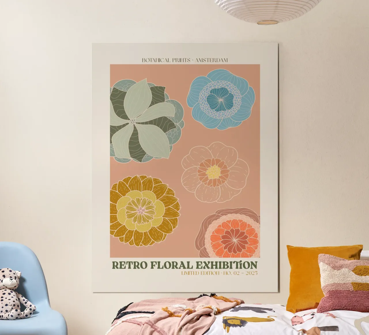 Retro Floral Exhibition No 07 poster da treechild