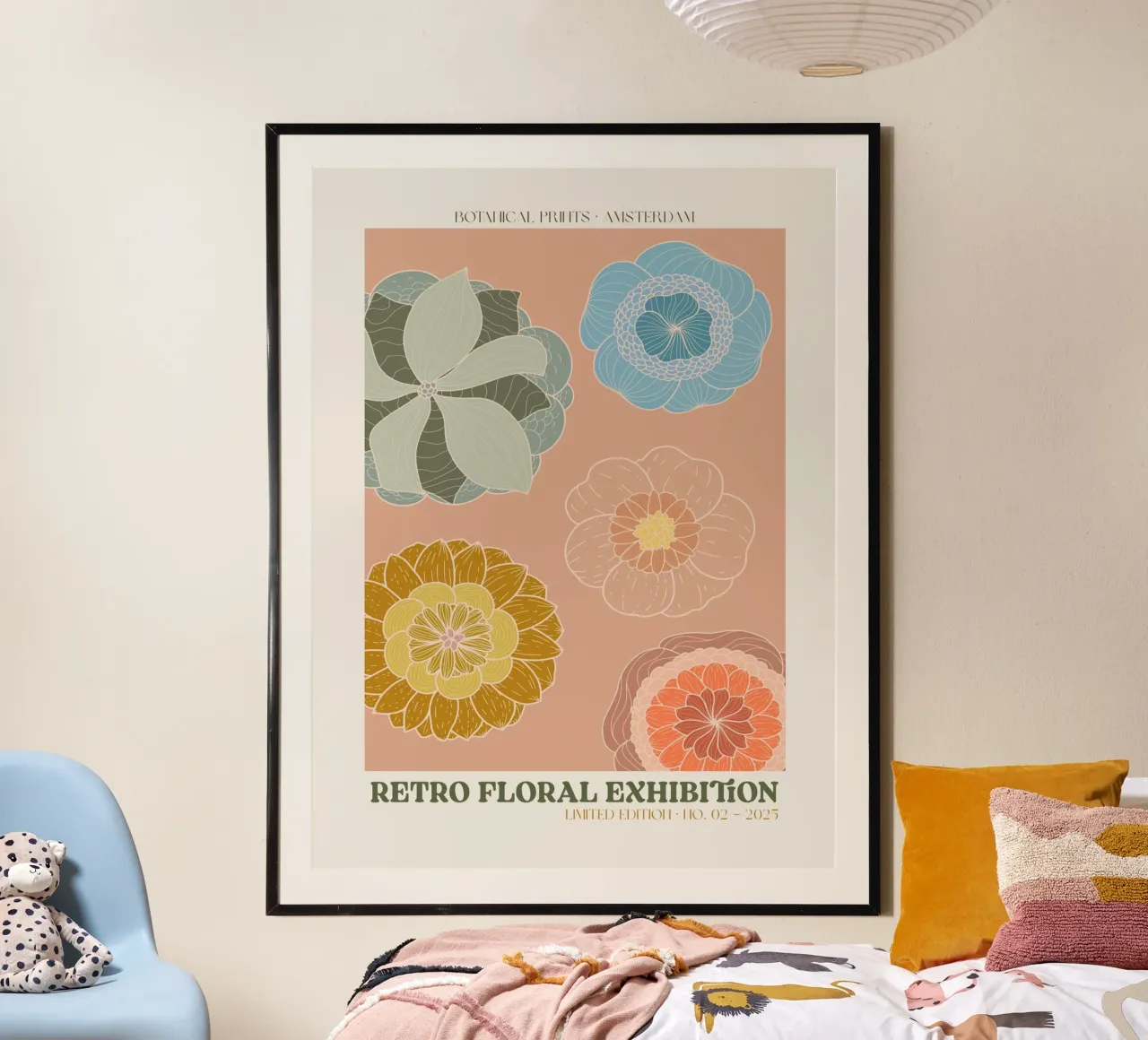 Retro Floral Exhibition No 07 poster da treechild