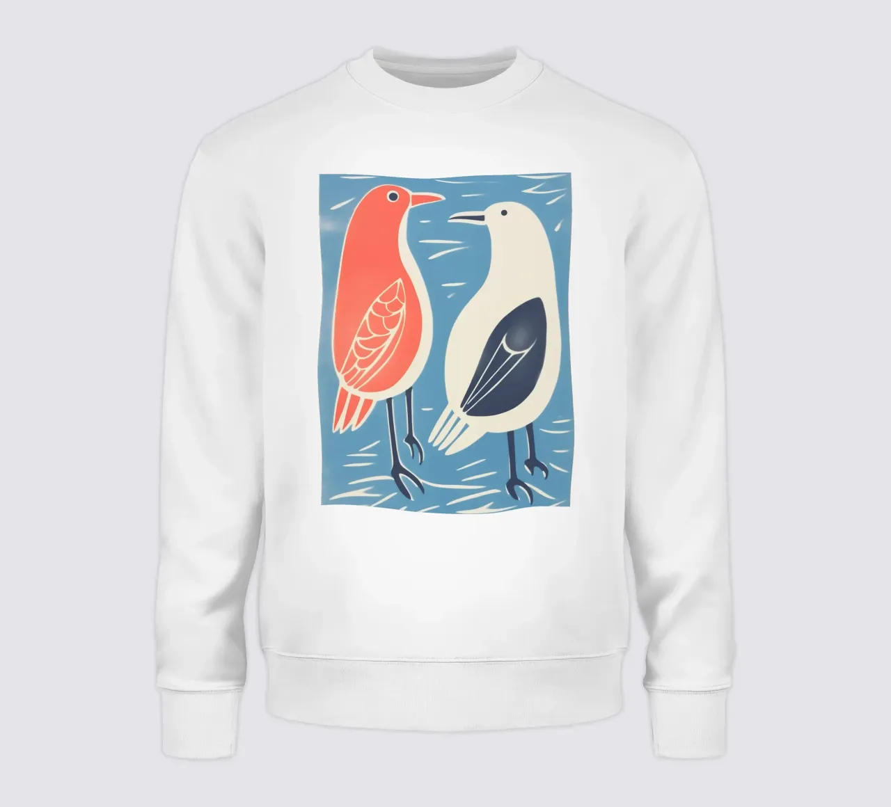 Grappig zeemeeuwenballet | Decoratieve kunstdruk sweatshirt van Autofocus