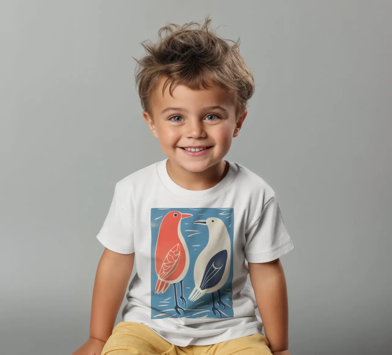 Grappig zeemeeuwenballet | Decoratieve kunstdruk kinder t-shirt van Autofocus