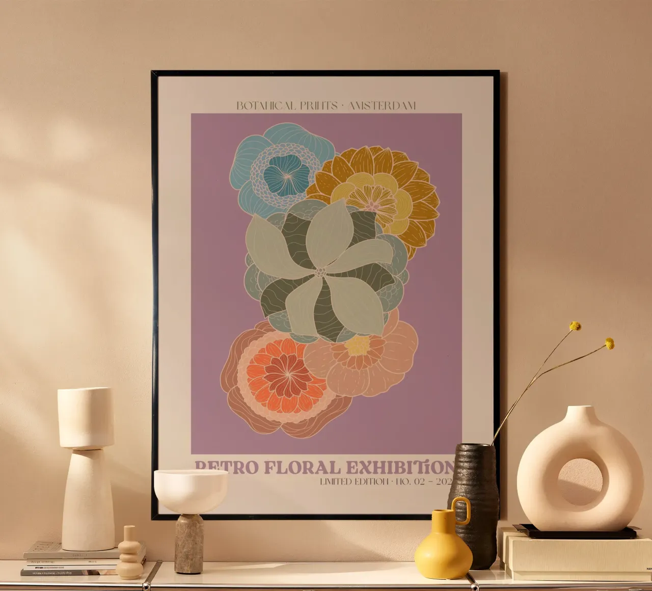 Retro Floral Exhibition No 09 poster da treechild