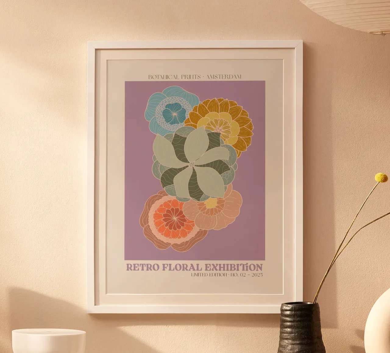 Retro Floral Exhibition No 09 poster da treechild