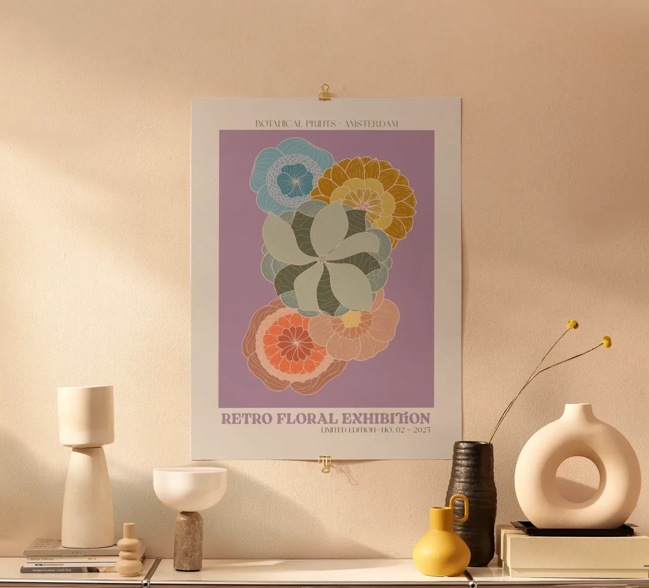 Retro Floral Exhibition No 09 poster da treechild