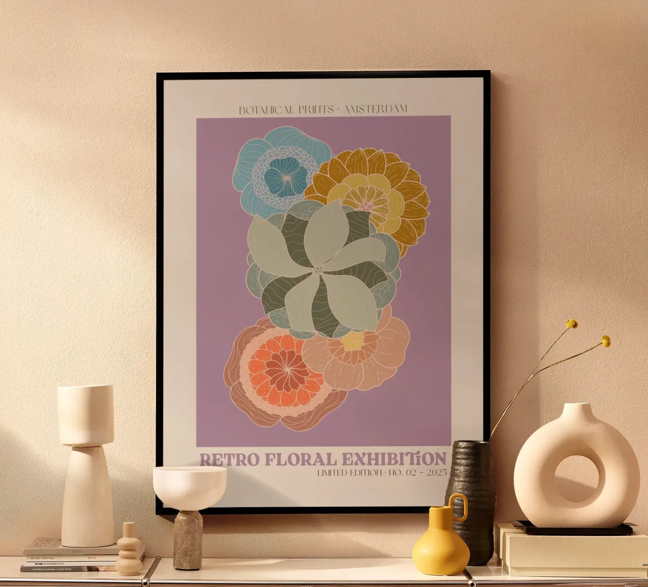 Retro Floral Exhibition No 09 poster da treechild