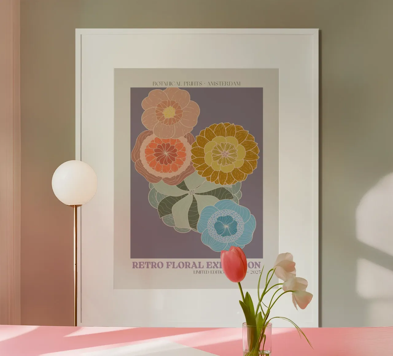 Retro Floral Exhibition No 11 poster da treechild