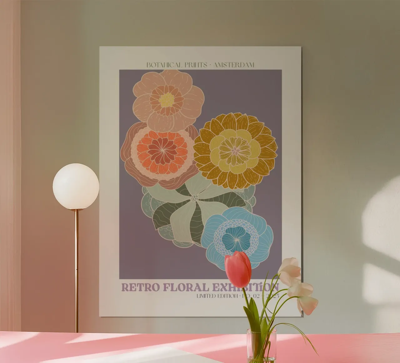 Retro Floral Exhibition No 11 poster da treechild