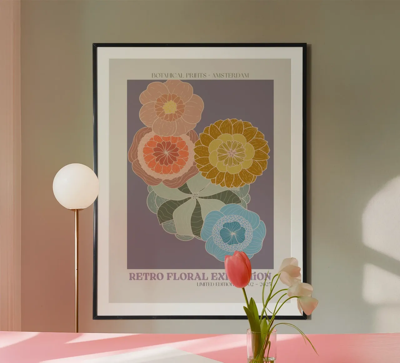 Retro Floral Exhibition No 11 poster da treechild