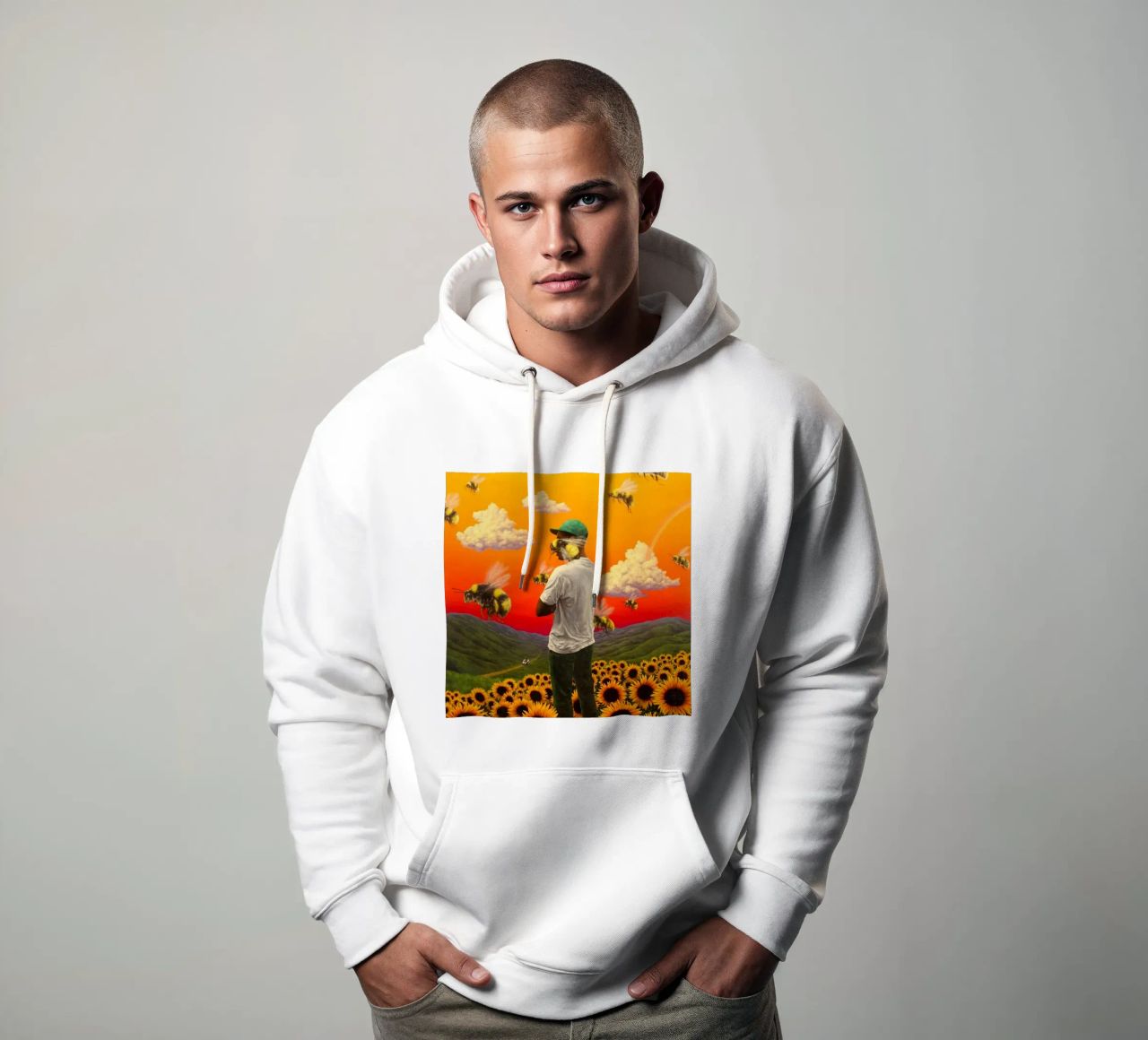 Tyler con l'ape felpa con cappuccio da Witon name shop