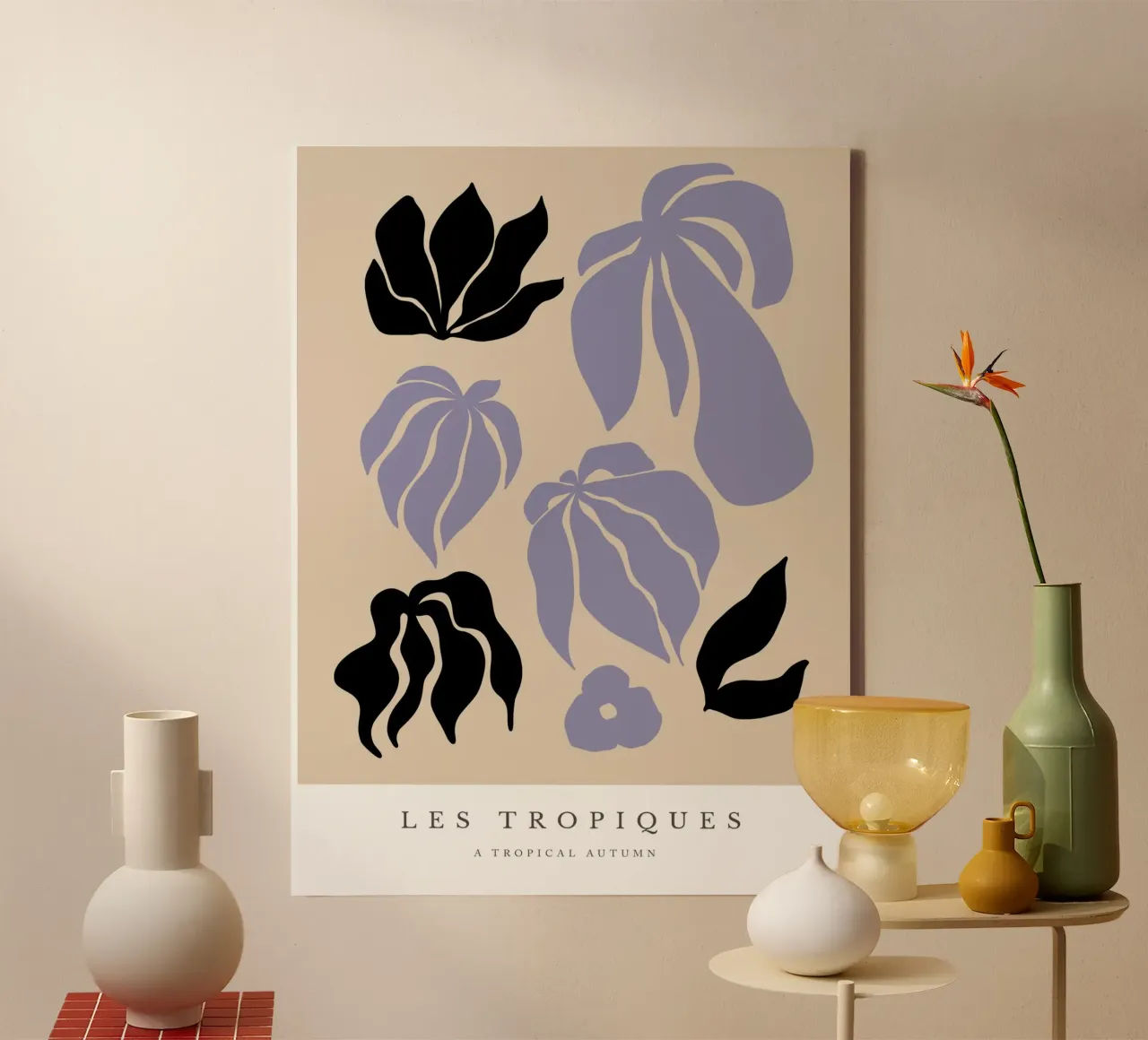Les Tropiques No 01 tela con Cornice a cassetta da treechild