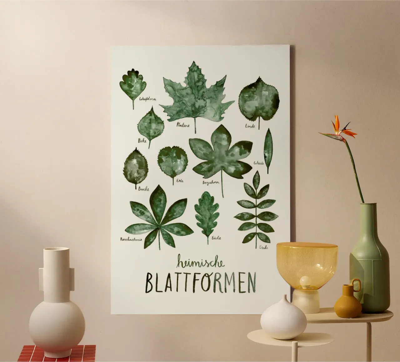 Blattformen canvas met Baklijst van typealive