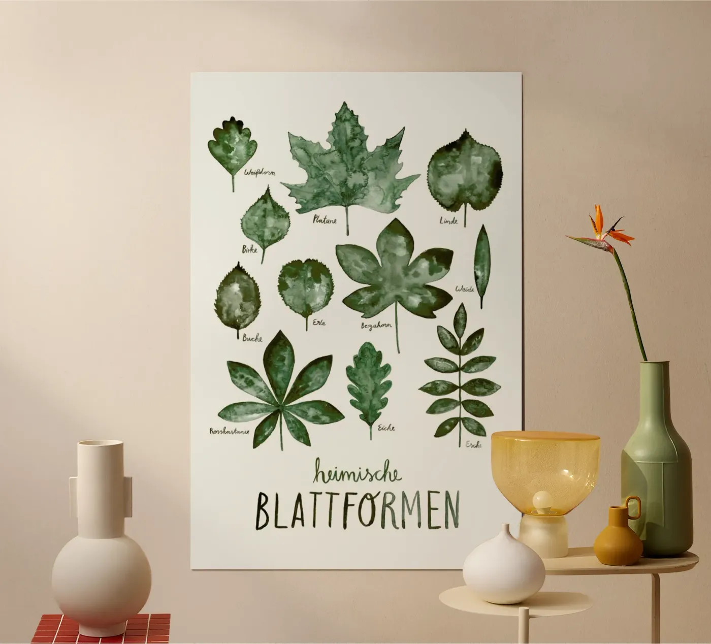 Blattformen poster van typealive