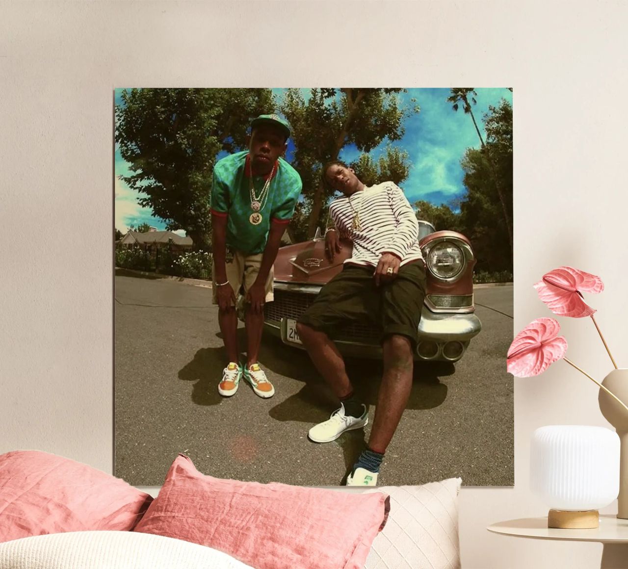 Tyler devant la voiture poster de Witon name shop