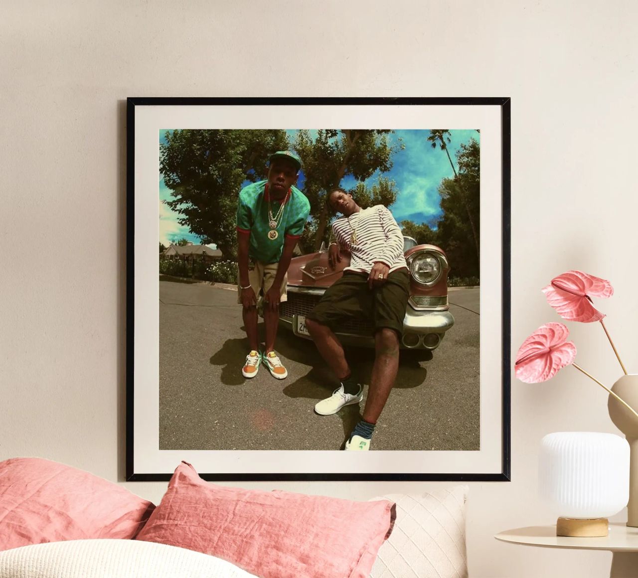 Tyler devant la voiture poster de Witon name shop