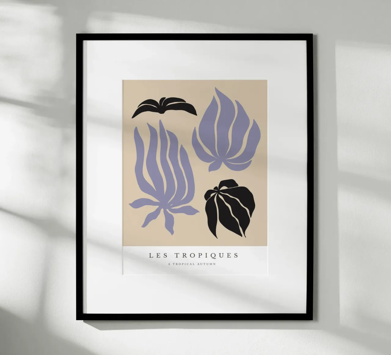 Les Tropiques No 07 poster con telaio in legno da treechild