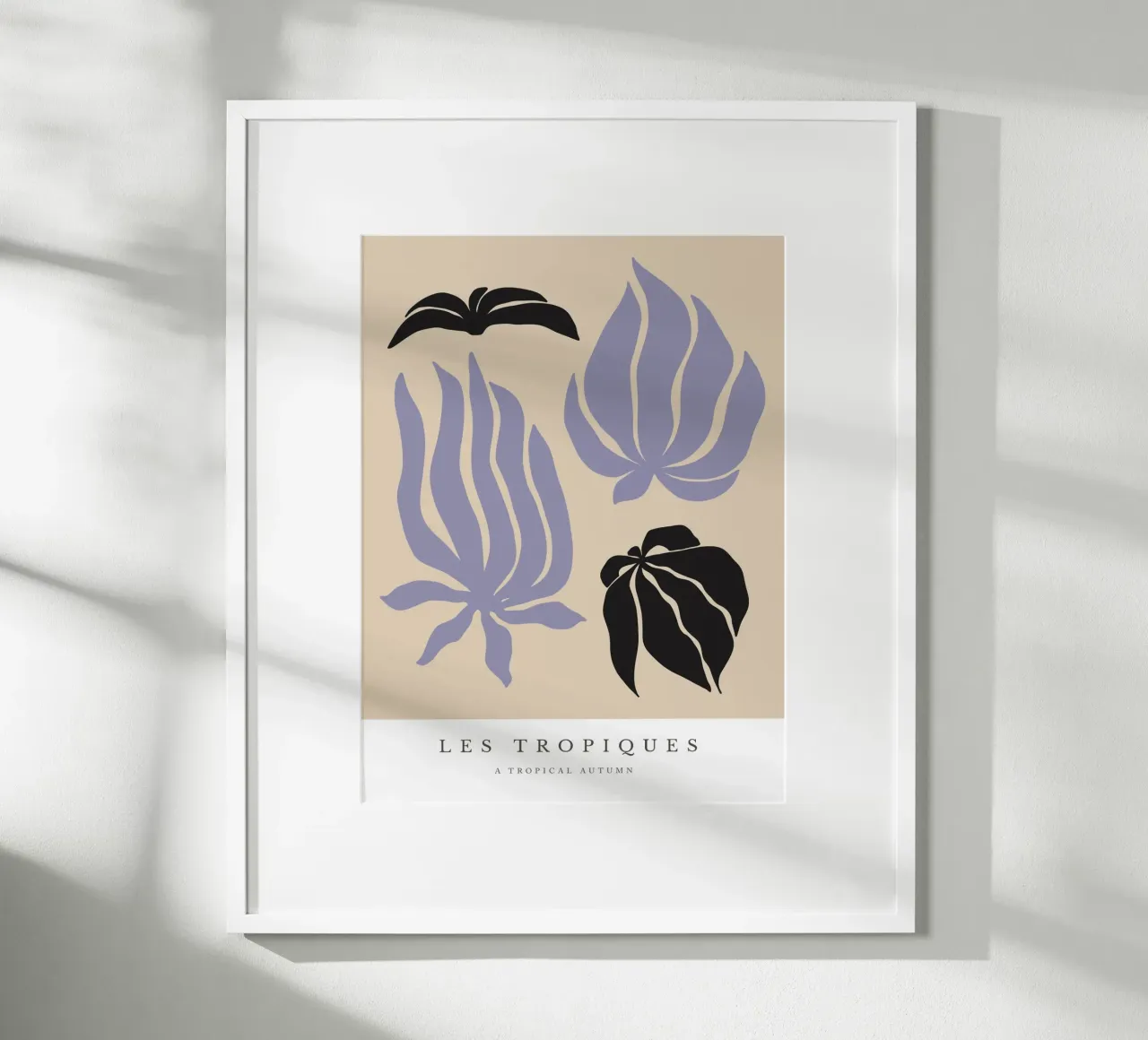 Les Tropiques No 07 poster con telaio in legno da treechild