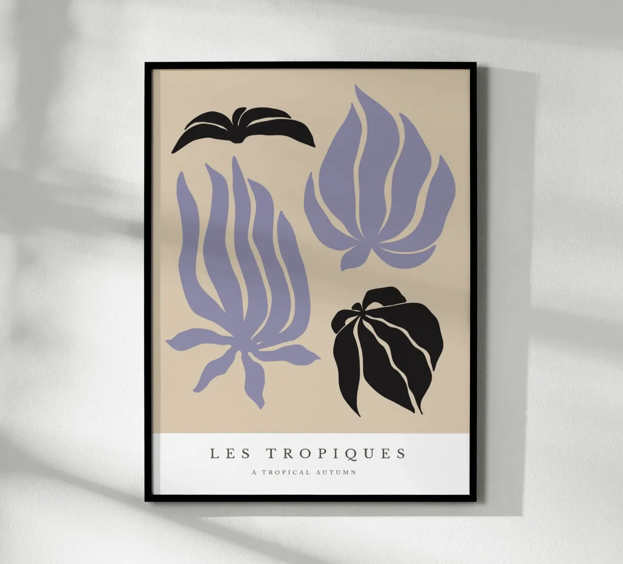 Les Tropiques No 07 poster con telaio in legno da treechild