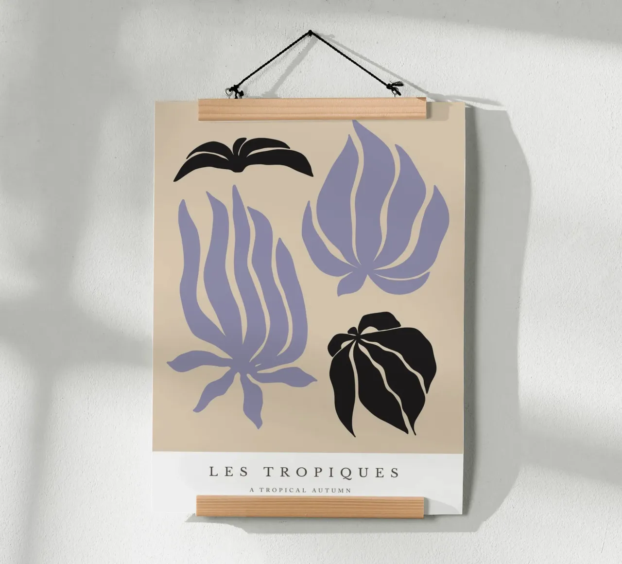 Les Tropiques No 07 poster con telaio in legno da treechild