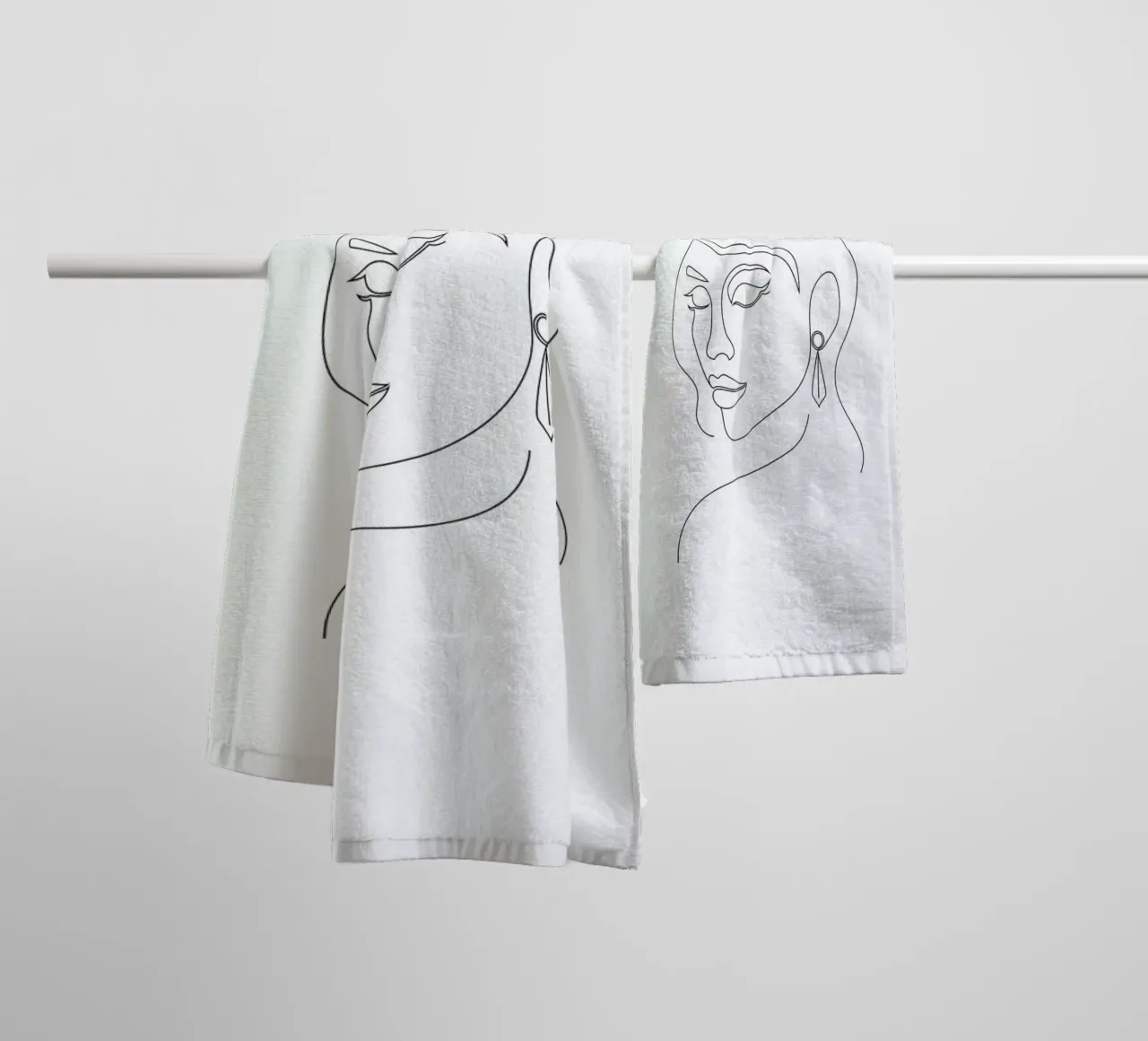 Averted Gaze asciugamano da bagno da Pure