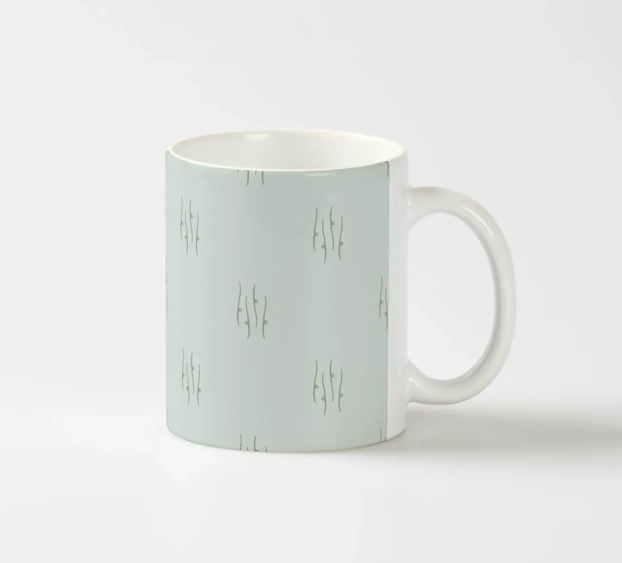 Linee decorative monocromatiche tazza in ceramica da Wackapacka
