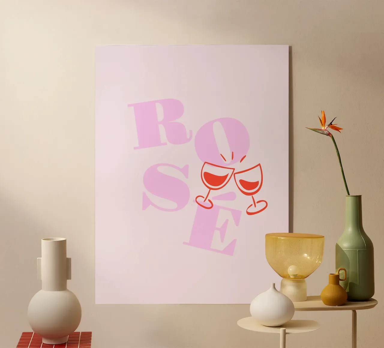 Rosé wine plexiglass da Bureau Purpur