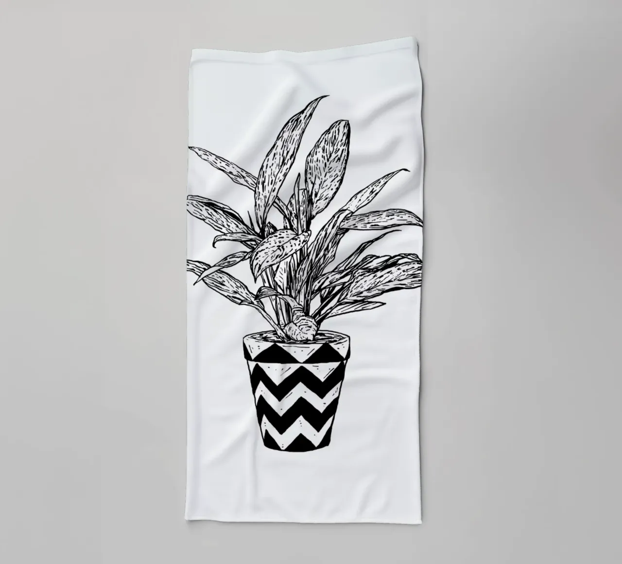 Chinese Evergreen asciugamano da bagno da Nick Cocozza