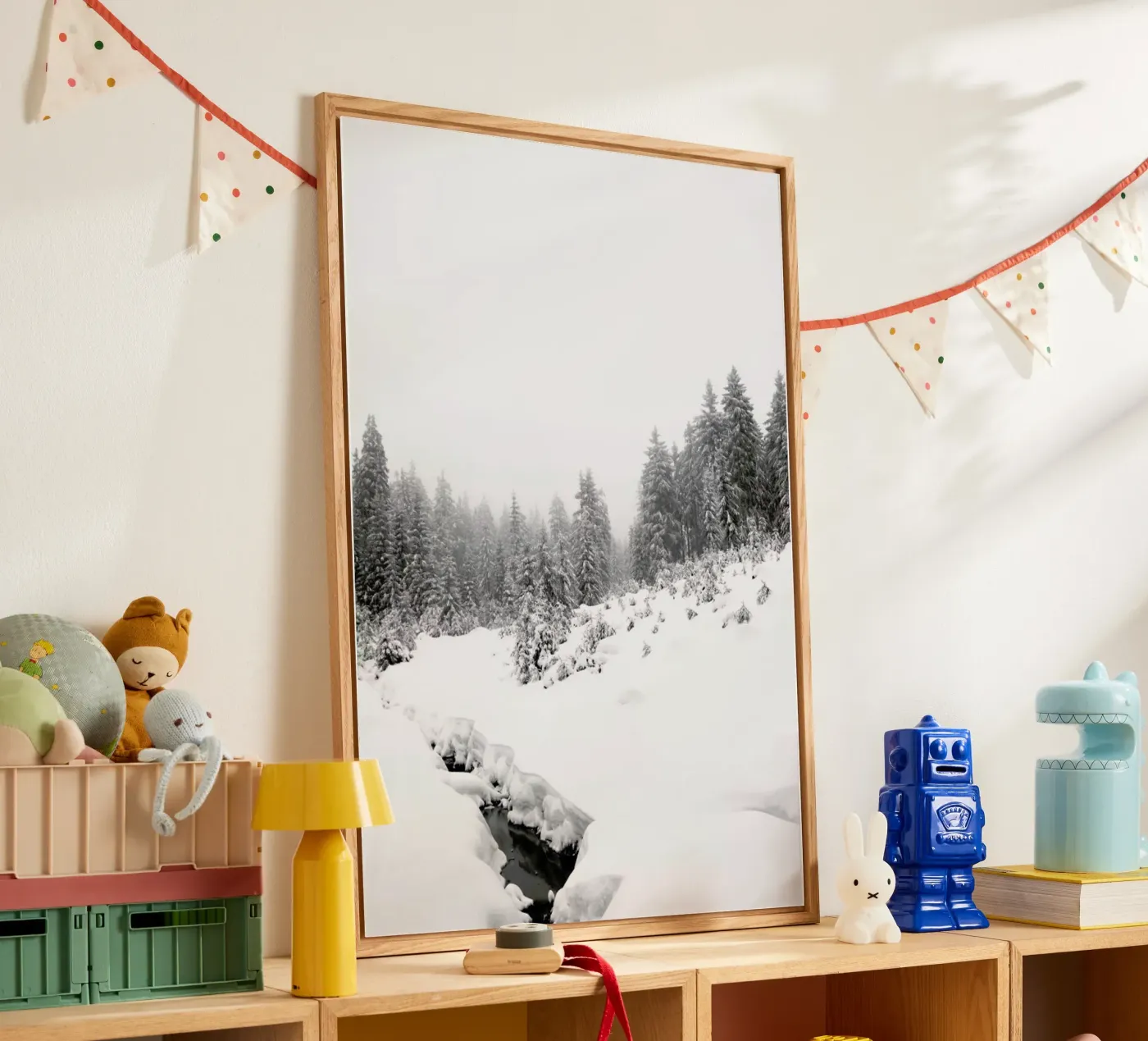 Black River, White Winter Forest plexiglass da Studio Nahili