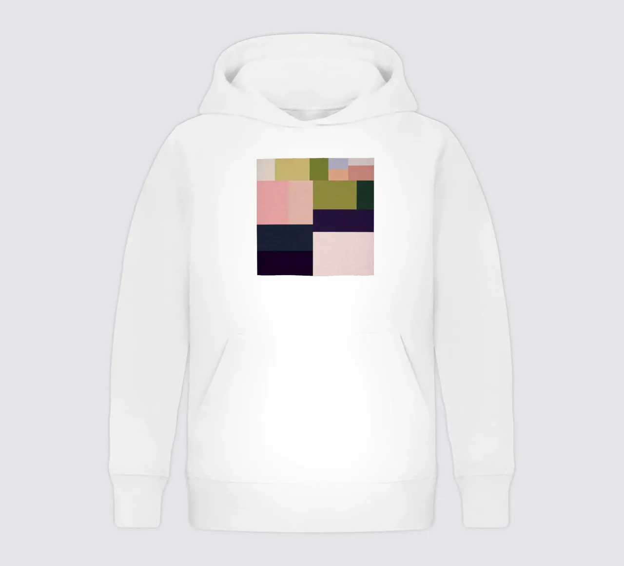 Bohemian Geometry aus der Jahrhundertmitte - Sommerfelder in Rosa, Grün Kinder Hoodie von Dominique Vari Abstract