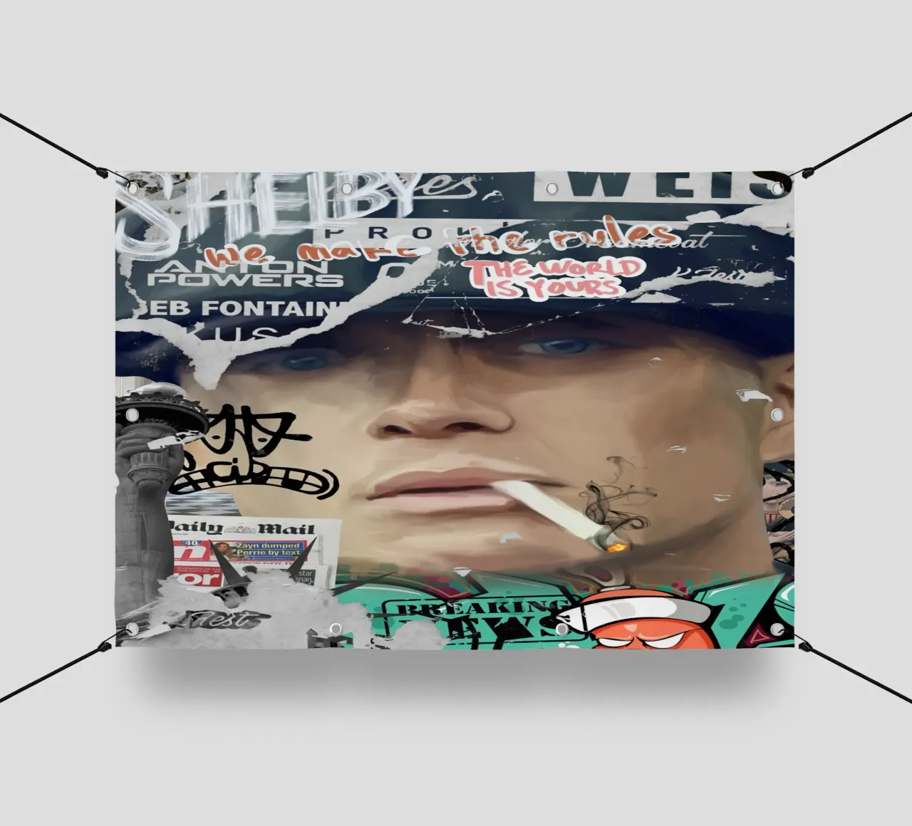 Shelby street art pvc cover by Low poly art