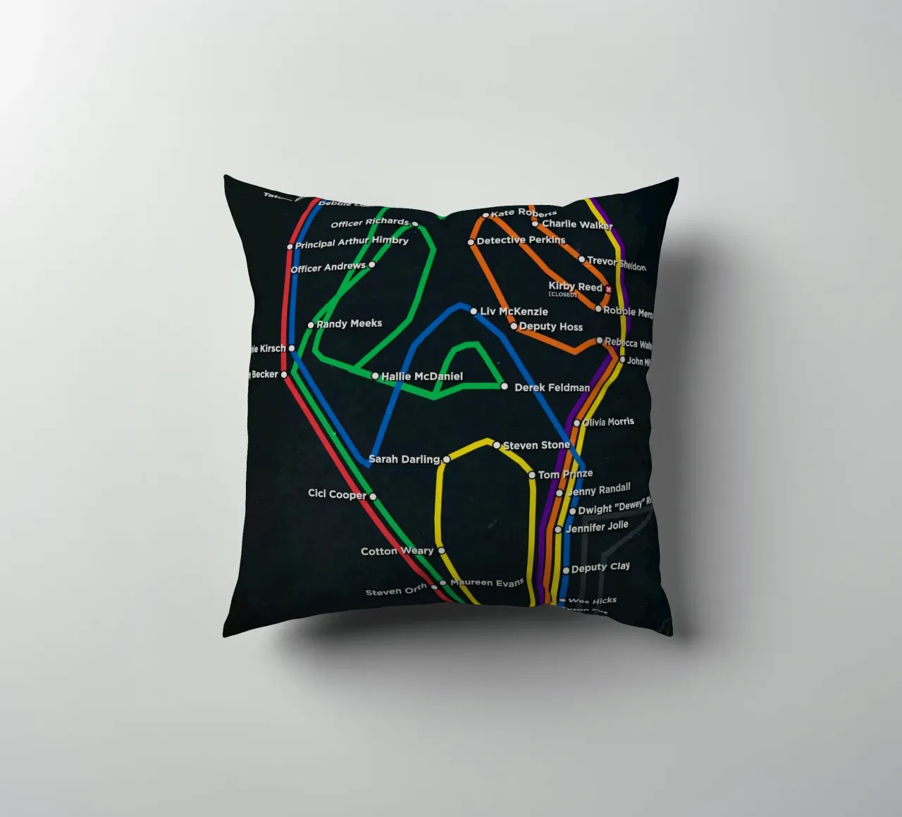 Scream New York Subway Transit cuscino da Attaboy Dsgn