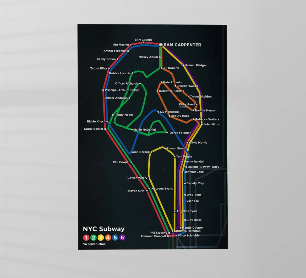 Scream New York Subway Transit pellicola backlit da Attaboy Dsgn