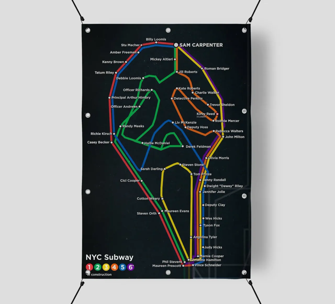 Scream New York Subway Transit telo in pvc da Attaboy Dsgn