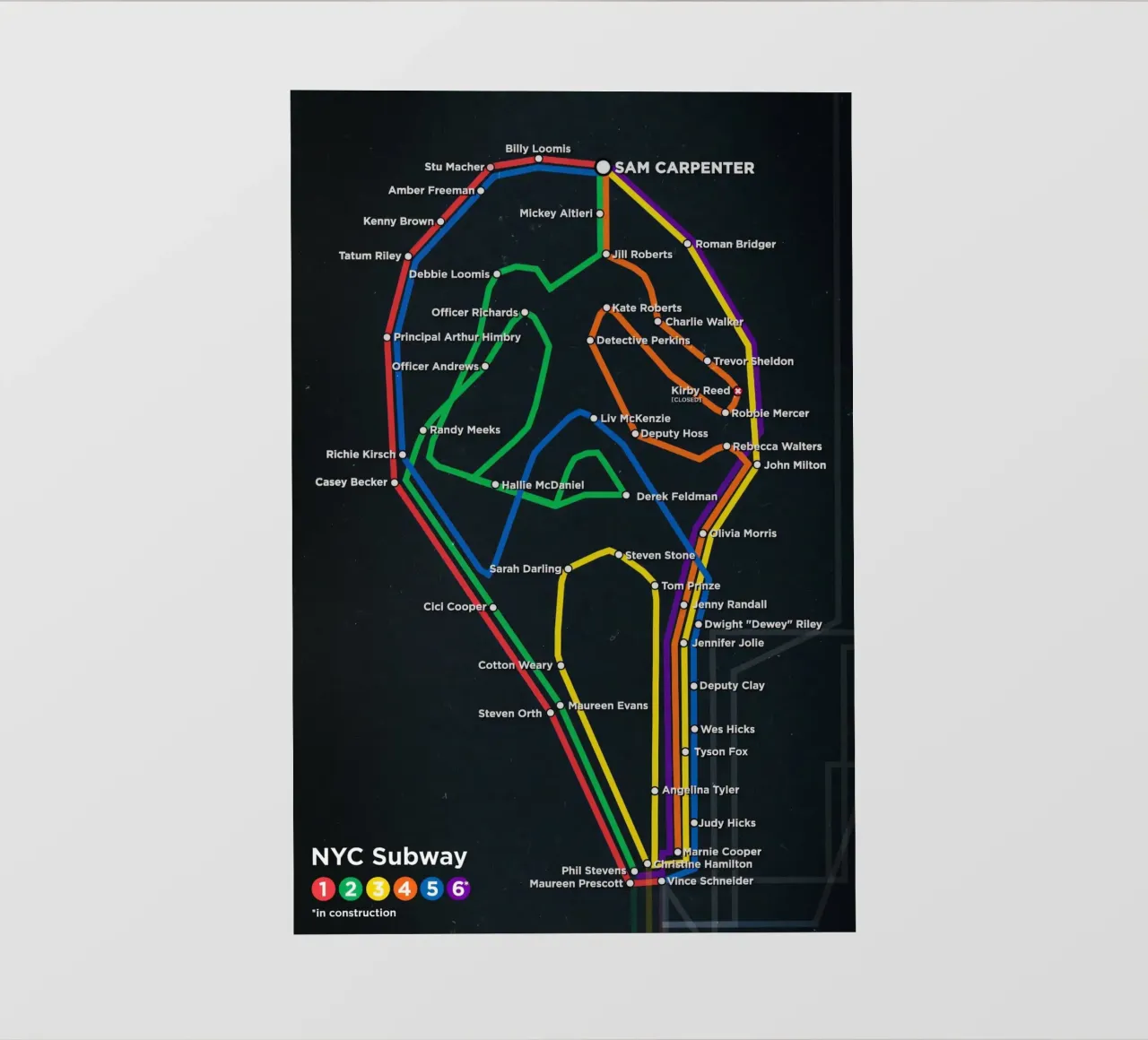 Scream New York Subway Transit telo in pvc da Attaboy Dsgn