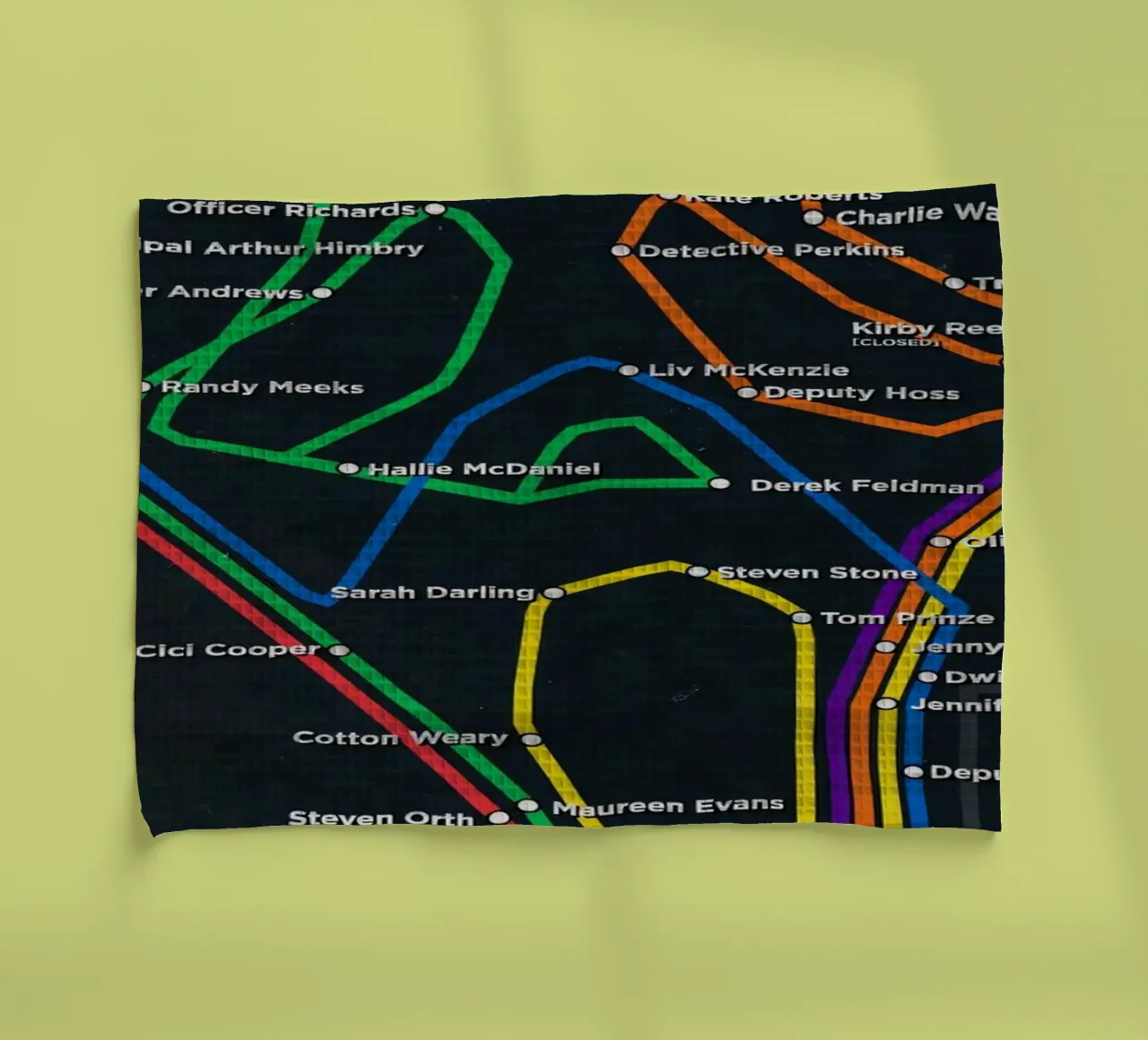 Scream New York Subway Transit canovaccio da cucina da Attaboy Dsgn