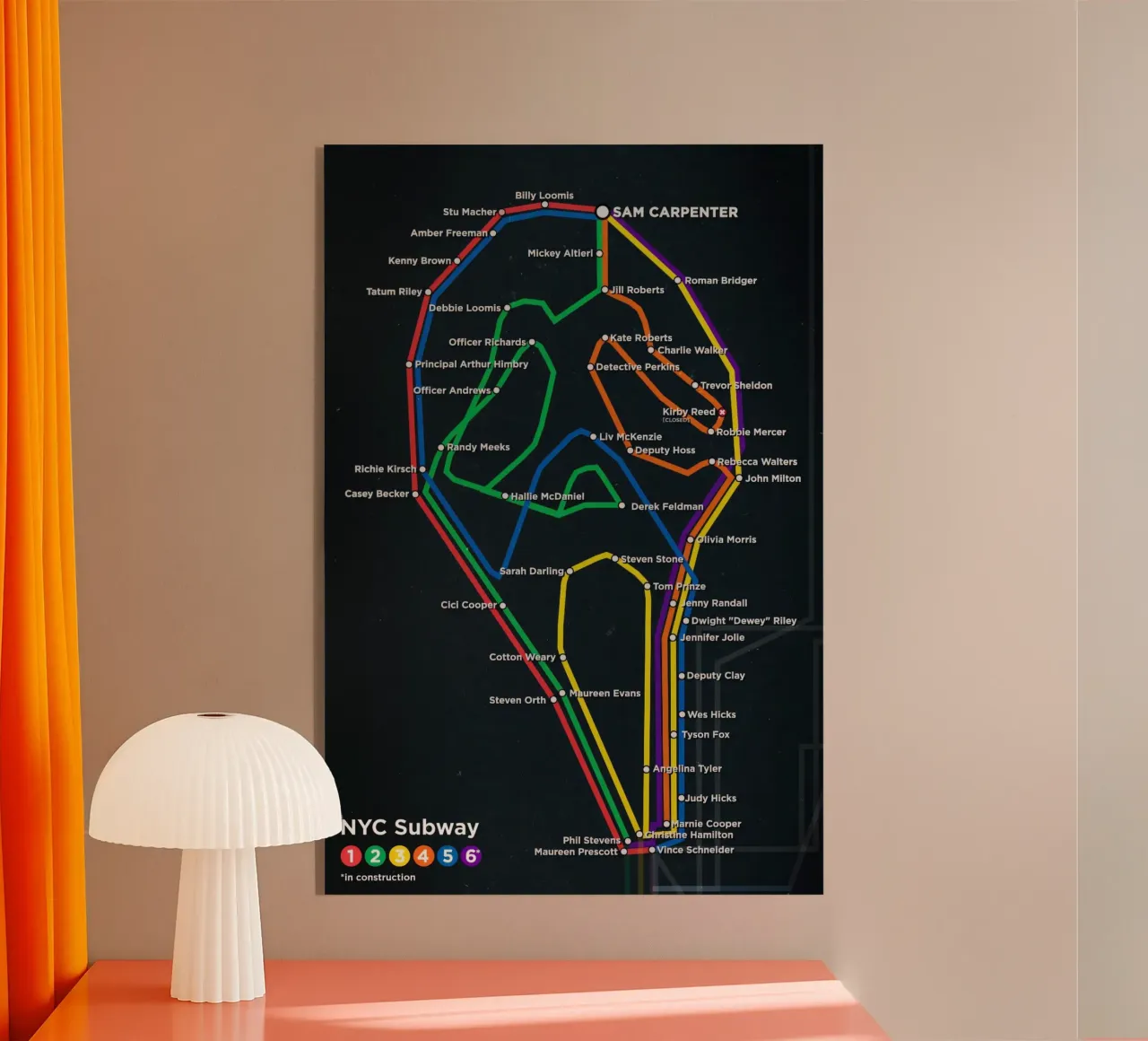 Scream New York Subway Transit plexiglass da Attaboy Dsgn