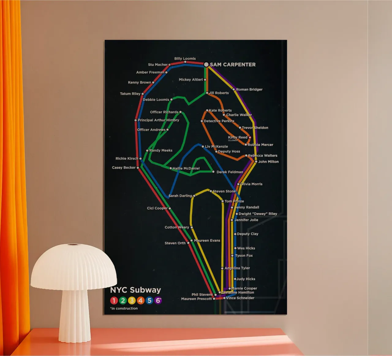 Scream New York Subway Transit carta hahnemühle da Attaboy Dsgn
