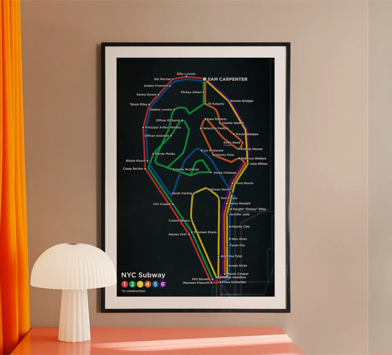 Scream New York Subway Transit carta hahnemühle da Attaboy Dsgn