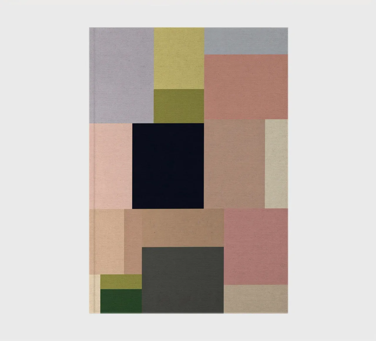 Abstract Summer Fields • Mid Mod Geometry Pink, Green & Blue notebook by Dominique Vari Abstract