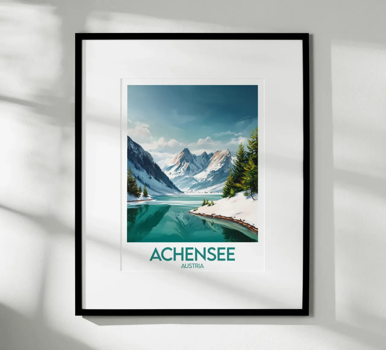 Affiche Achensee Autriche carta hahnemühle da Frame the World