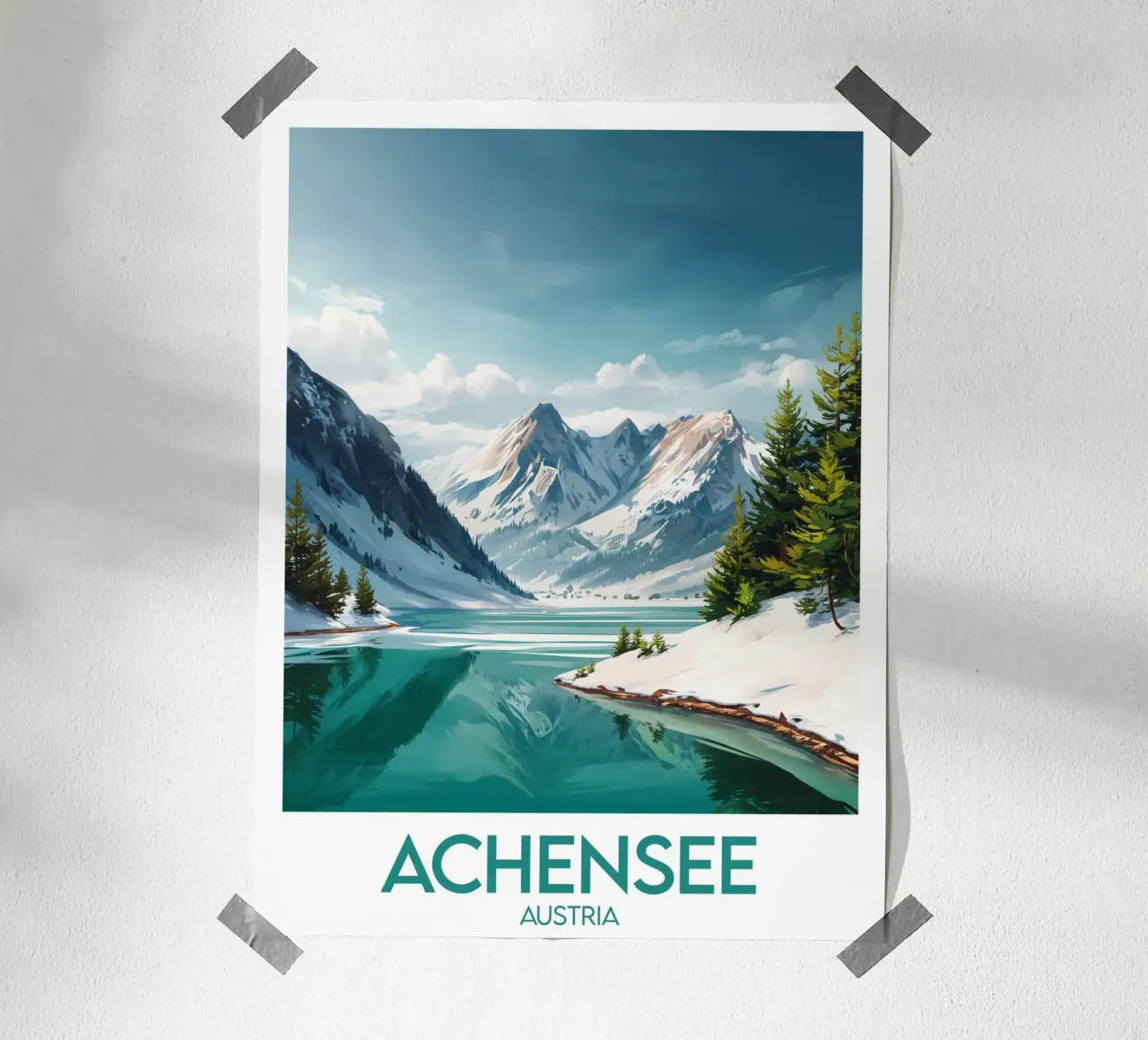 Affiche Achensee Autriche carta hahnemühle da Frame the World