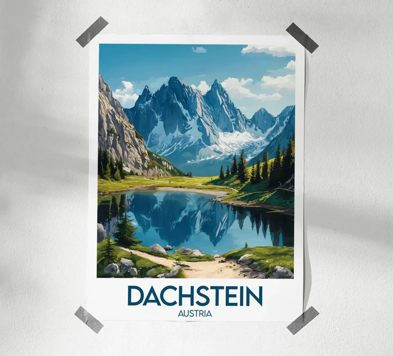 Affiche Dachstein Autriche carta hahnemühle da Frame the World