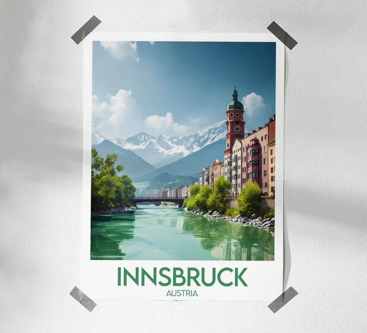 Affiche Innsbruck poster con telaio in plastica da Frame the World