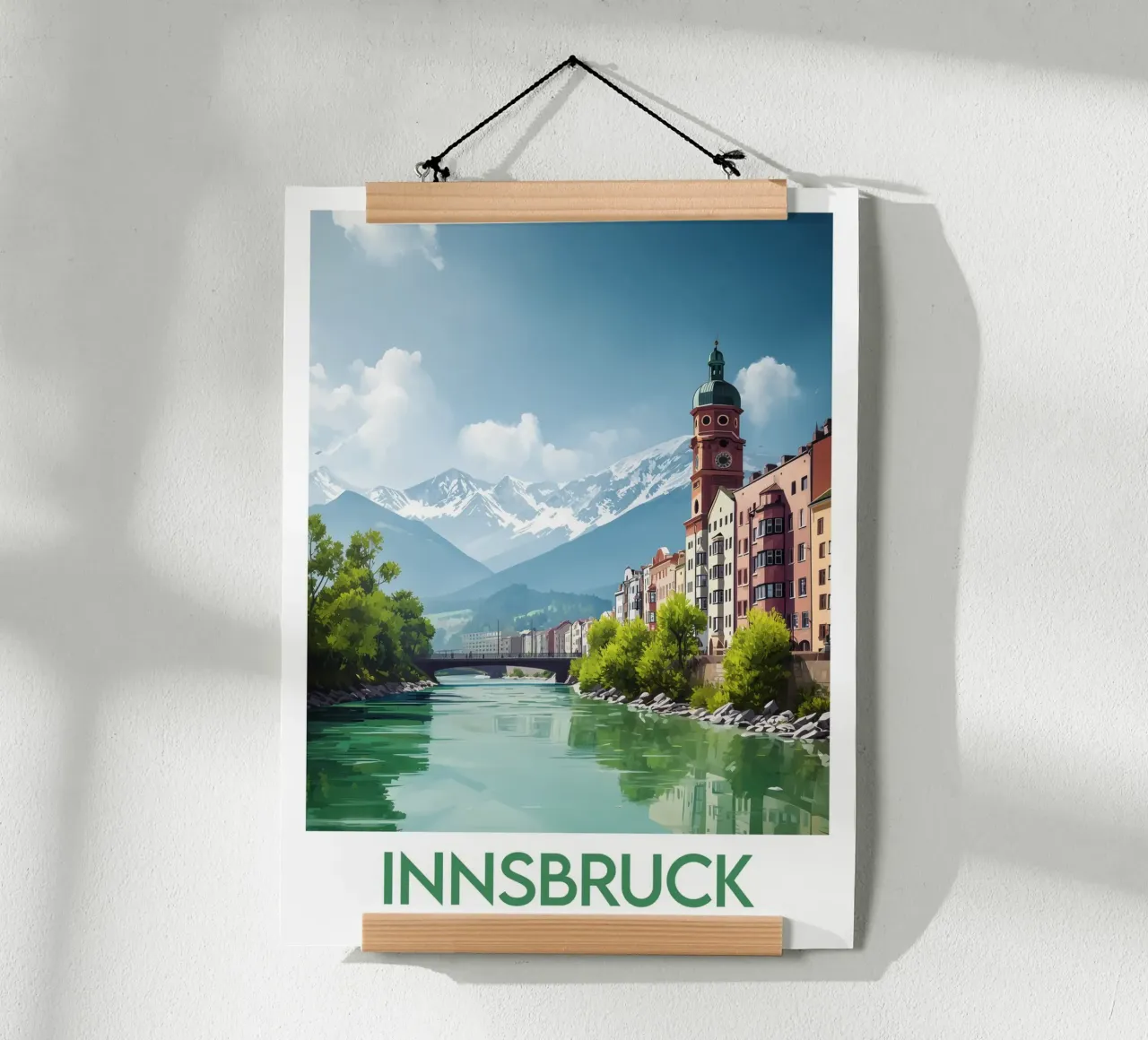 Affiche Innsbruck poster con telaio in plastica da Frame the World