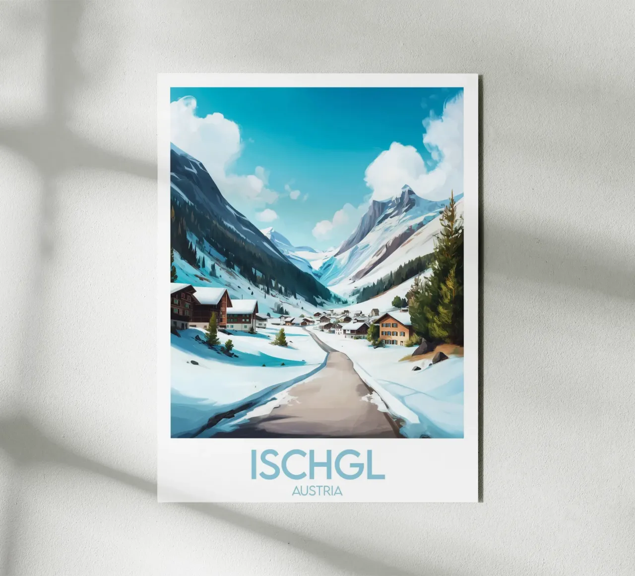 Affiche Ischgl Autriche alluminio dibond da Frame the World