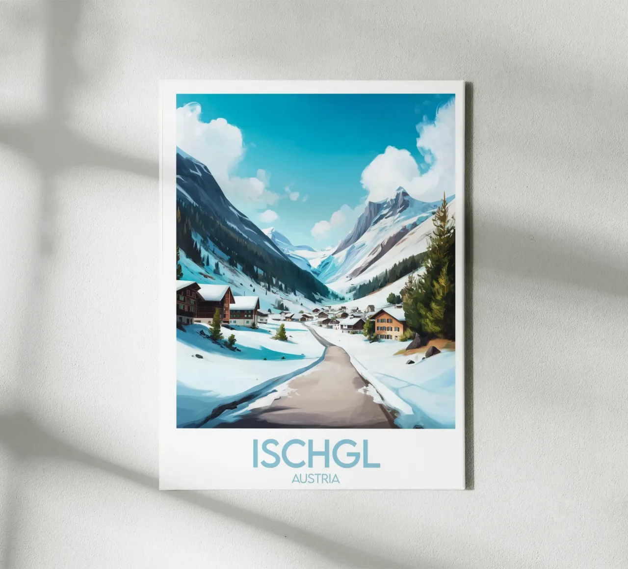 Affiche Ischgl tela con Cornice a cassetta da Frame the World